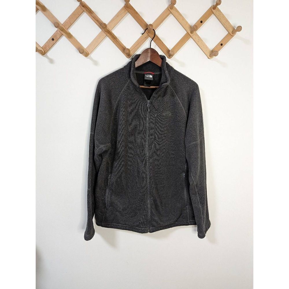 The North Face Men's Gray Fleece Full Zip Sweater Jacket - Size Large